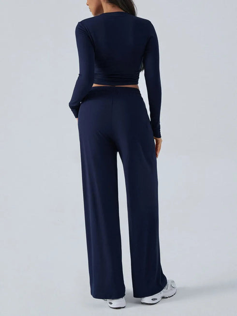 'Riftwear' Long Sleeve Top and Pants Set - Celes Fashion